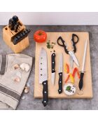 15-teiliges schwarzes Messer