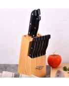 15-teiliges schwarzes Messer