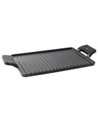 Rechteckiger Grill mit schwarzen Griffen - D. 43×23 cm