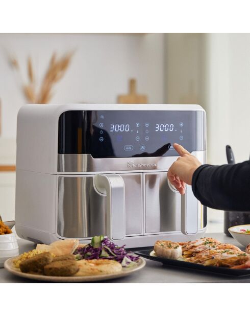 Freidora MasterPro Rocket Duo 900, color gris, 2400 W