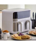 Freidora MasterPro Rocket Duo 900, color gris, 2400 W