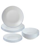 Tafelservice San Ignacio weiß/blau - 12-teilig