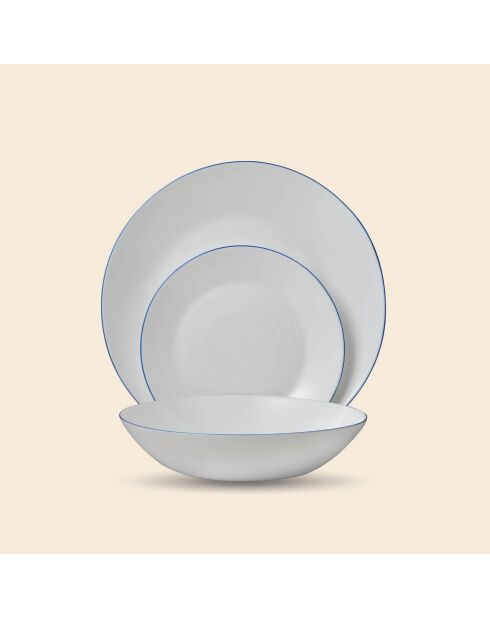 Tafelservice San Ignacio weiß/blau - 12-teilig