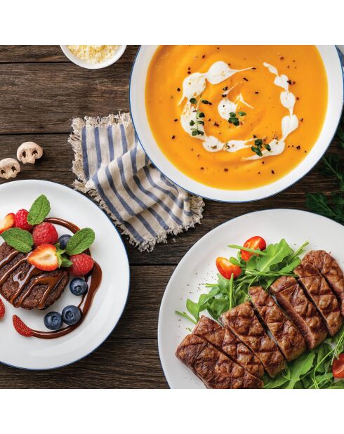 Tafelservice San Ignacio weiß/blau - 12-teilig