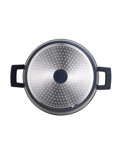 MasterPro Indigo grijze braadpan met inductiedeksel - D. 28x13cm