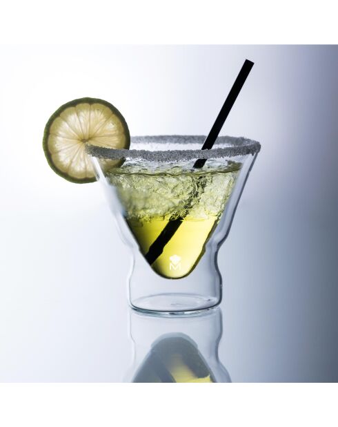 Lot de 2 Verres à cocktail transparents - 230 ml