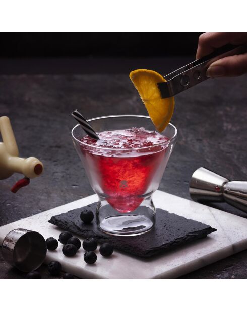 Lot de 2 Verres à cocktail transparents - 230 ml