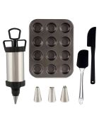 Schwarze Sockelpfanne - D. 25,5 x 19,5 cm