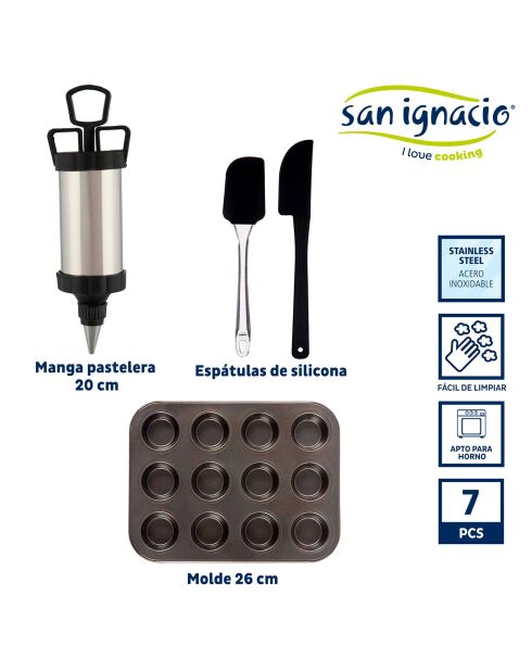 Schwarze Sockelpfanne - D. 25,5 x 19,5 cm