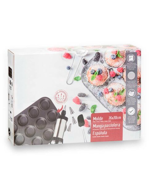 Schwarze Sockelpfanne - D. 25,5 x 19,5 cm