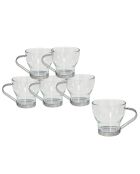 Lot de 6 Tasses à thé transparentes - 170 ml