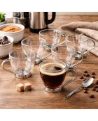 Lot de 6 Tasses à thé transparentes - 170 ml