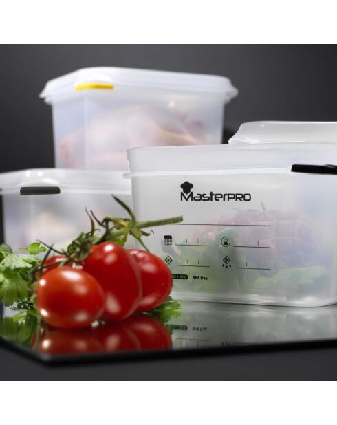 Luftdichter Becher für Feinschmecker, 1,8 l, weiß — D. 26,5 x 16,2 x 6,5 cm