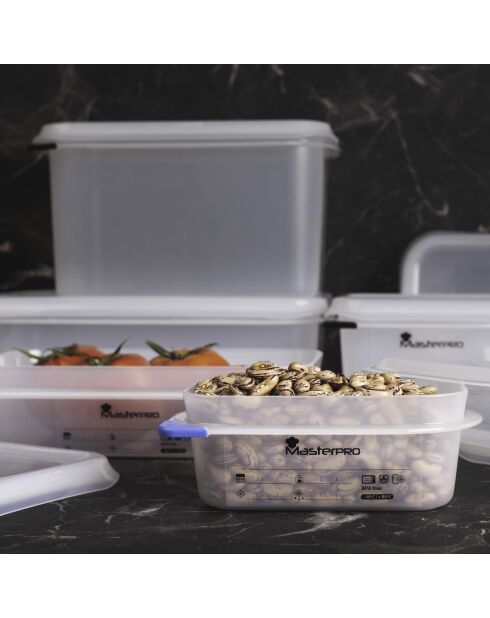 Luftdichter Becher für Feinschmecker, 1,8 l, weiß — D. 26,5 x 16,2 x 6,5 cm