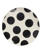 Weißes/schwarzes Tafelservice - 12 Stück