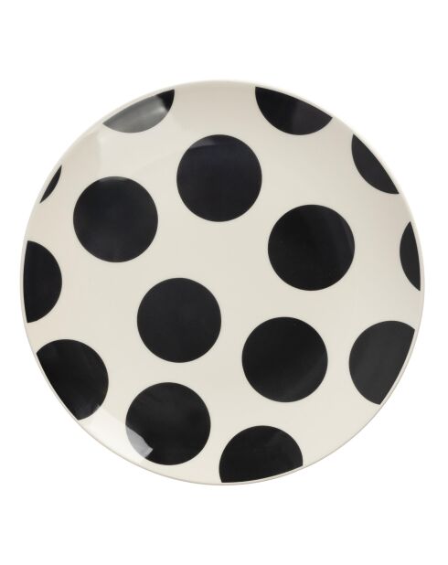 Weißes/schwarzes Tafelservice - 12 Stück