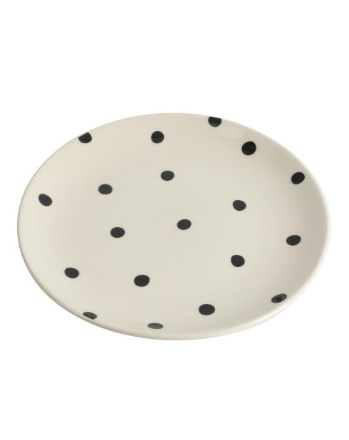 Weißes/schwarzes Tafelservice - 12 Stück