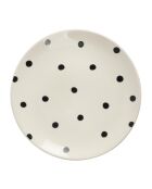 Weißes/schwarzes Tafelservice - 12 Stück