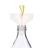 Set de 2 dosificadores en forma de embudo transparentes/metálicos