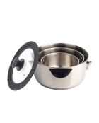 Kookgerei met potten + Grillpan + 5 messen met schaar MasterPro zwart/grijs