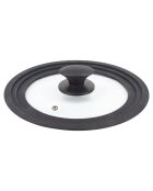 Kookgerei met potten + Grillpan + 5 messen met schaar MasterPro zwart/grijs