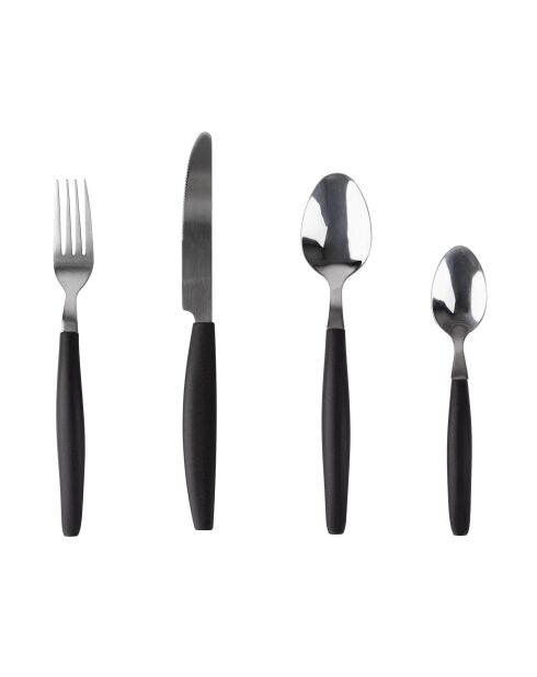 Lot de 16 pièces de couverts San Ignacio noirs