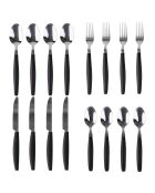 Lot de 16 pièces de couverts San Ignacio noirs