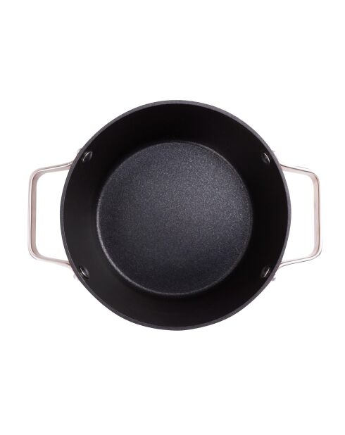 Kookpot met bronzen deksel - D. 28x12,5cm