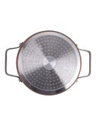 Kookpot met bronzen deksel - D. 28x12,5cm