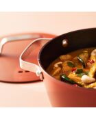 Kookpot met bronzen deksel - D. 28x12,5cm