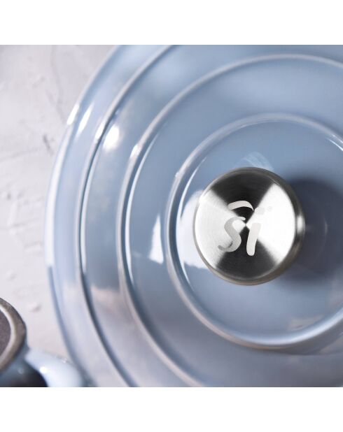 Pentola blu Noia San Ignacio con coperchio - D. 25,5x12cm