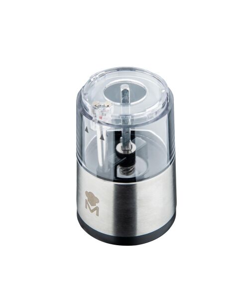 Schwarz/graue elektrische Pfeffermühle - D. 5,6x22cm