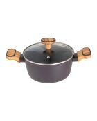 Kookpot met zwart deksel - D. 20x9,5 cm