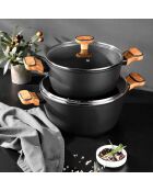 Kookpot met zwart deksel - D. 20x9,5 cm
