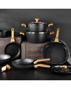 Kookpot met zwart deksel - D. 20x9,5 cm