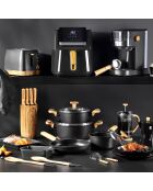 Kookpot met zwart deksel - D. 20x9,5 cm