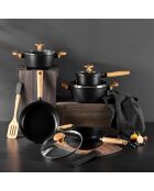 Kookpot met zwart deksel - D. 20x9,5 cm