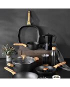 Kookpot met zwart deksel - D. 20x9,5 cm