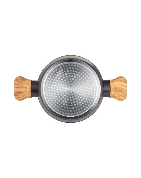 Kookpot met zwart deksel - D. 20x9,5 cm