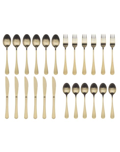 Service de couverts 24 pièces champagne