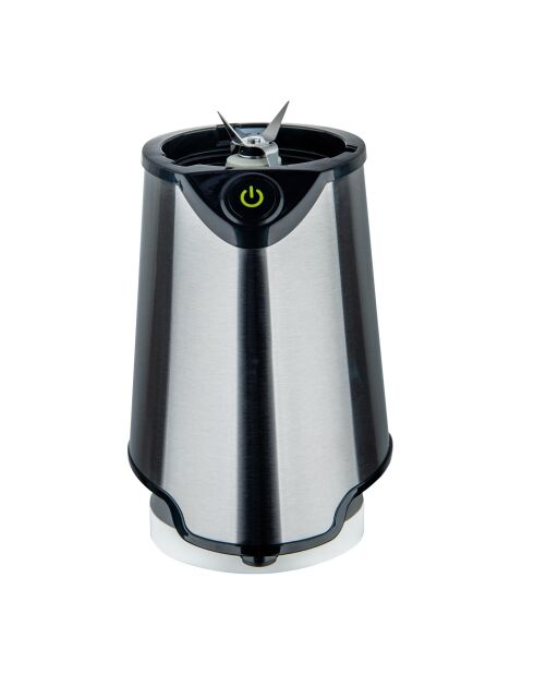 Set de batidora de viaje Xtra de 300 W, negro, gris y transparente, 0,57 L