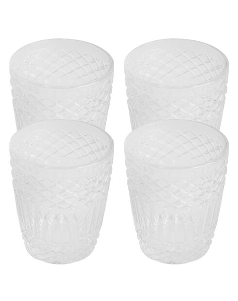 Lot de 8 Verres  transparents - 300ml