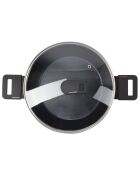 Set van 2 ovenschotels met zwarte deksels