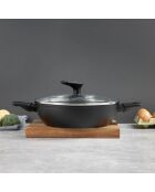 Set van 2 ovenschotels met zwarte deksels