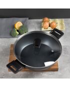 Set van 2 ovenschotels met zwarte deksels