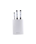 Lot de 3 Couteaux avec un support blancs