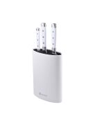 Lot de 3 Couteaux avec un support blancs