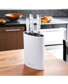 Lot de 3 Couteaux avec un support blancs