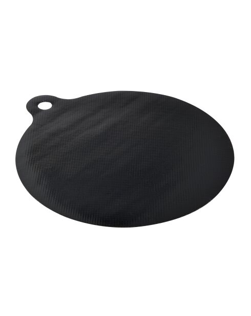 Zwarte ronde kookmatbeschermer voor inductiekookplaat - D. 22x22x0,4cm