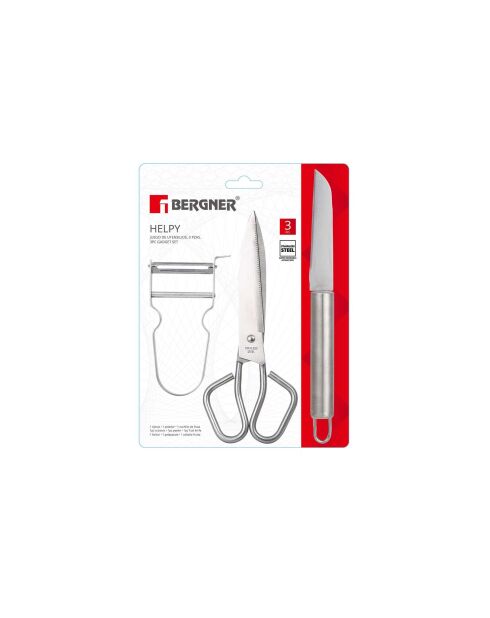 Lot de 3 Ustensiles de cuisine blancs